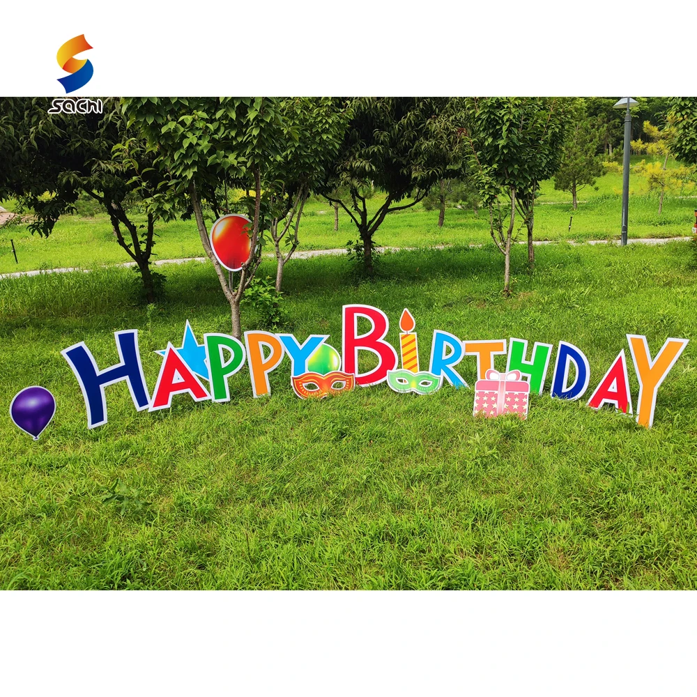 coroplast  birthday yard signs plastic sheets  pvc foam board corrugated plastic yard sign happy birthday