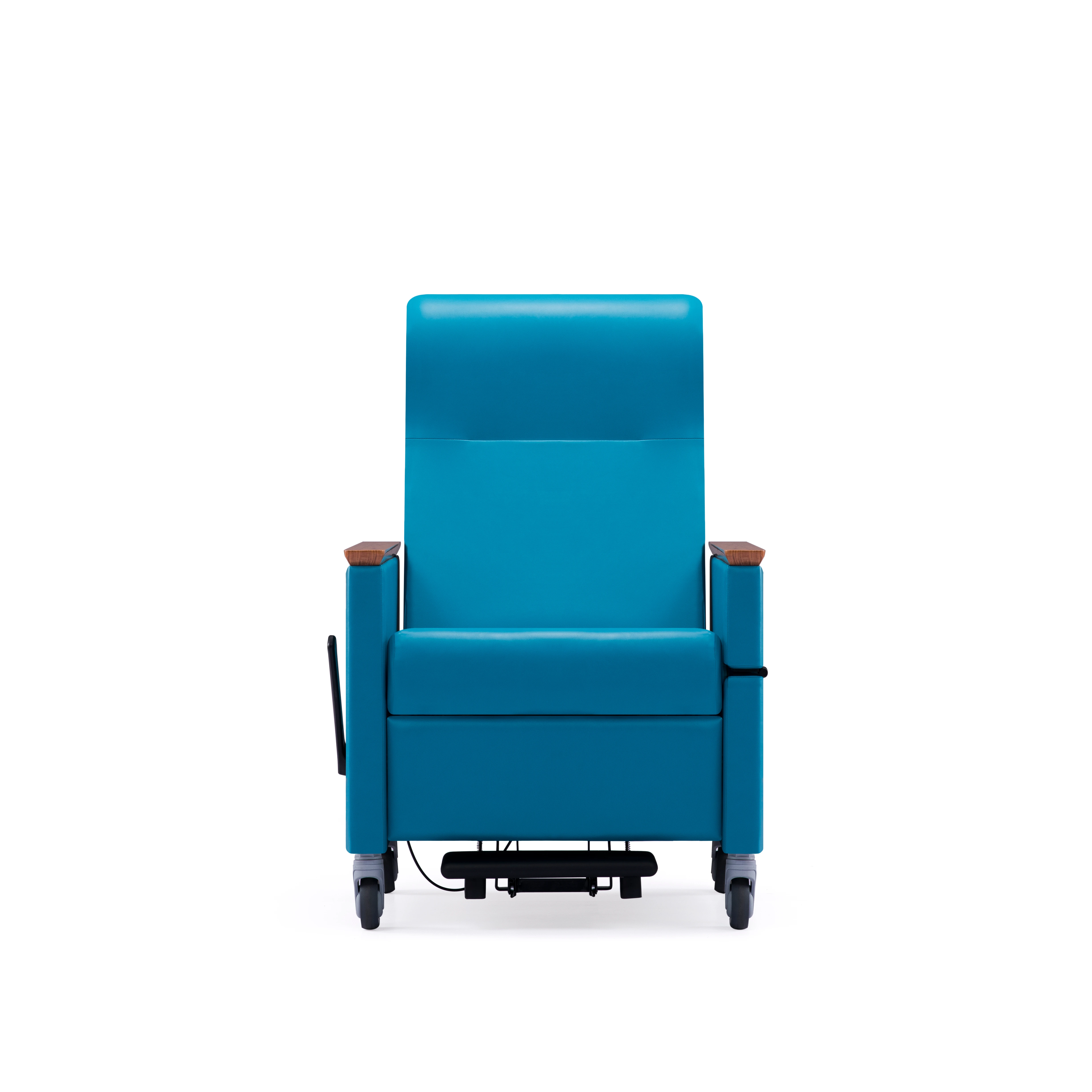 Глубоко-голубое современное кресло с откидывающейся спинкой, медицинское кресло для пациента, используемое для инфузии IV