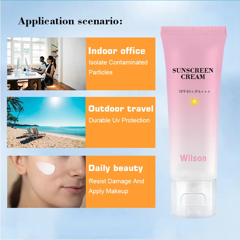 sun cream sunscreen cream  Dry Touch Moisturizer Whitening Organic Mineral Waterproof Sunblock Face Long Lasting