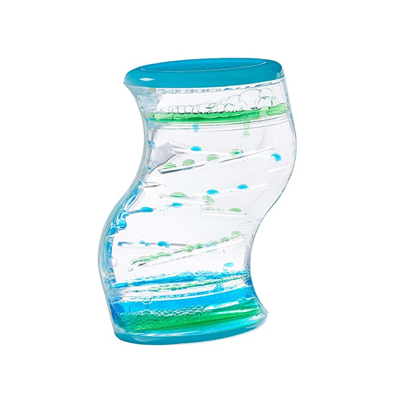 Creative Colorful Liquid Sensory Timer Bubble Water Hourglass