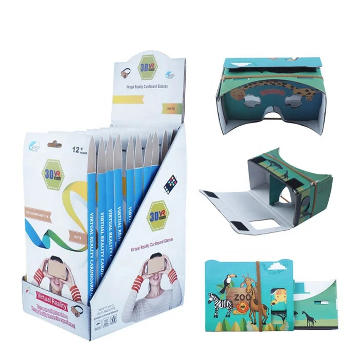 Diy Google Foldable Cardboard 3D Vr Glasses Virtual Reality For Kids Education