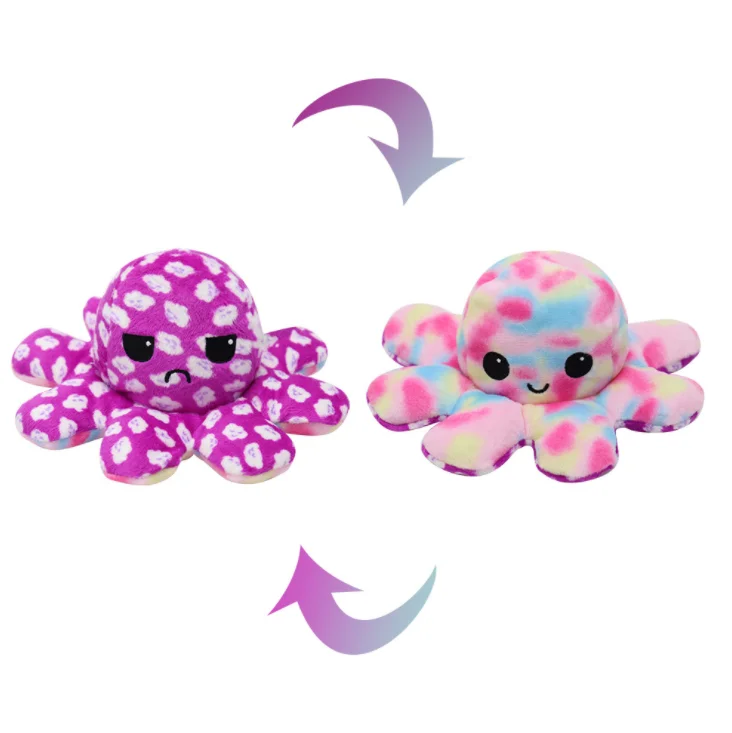 
Hot Selling Tik Tok Octopus Plush Toy With Many Expressions Soft Home Reversible Octopus Plush Toy 