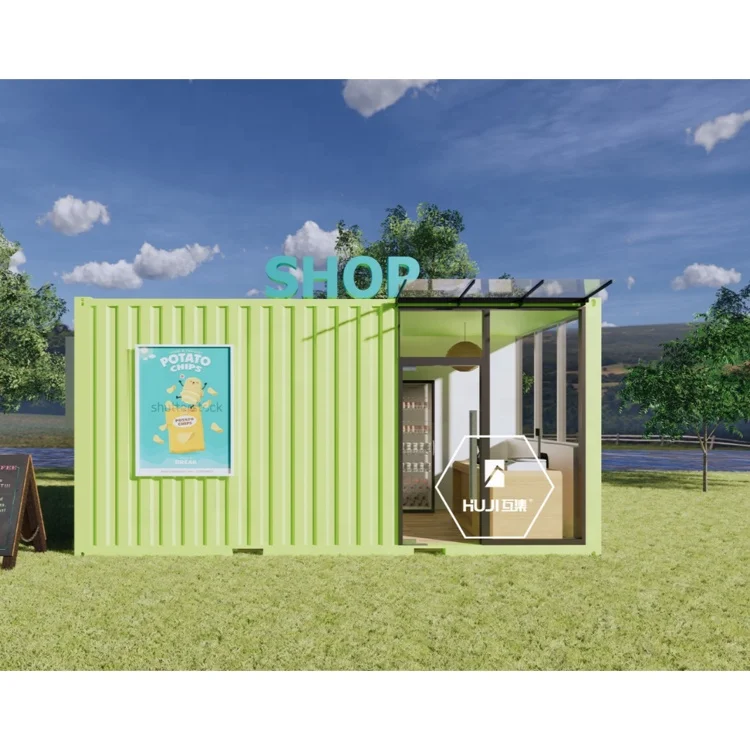 Single 20 foot lakeside villa leisure home stay mobile shipping container house