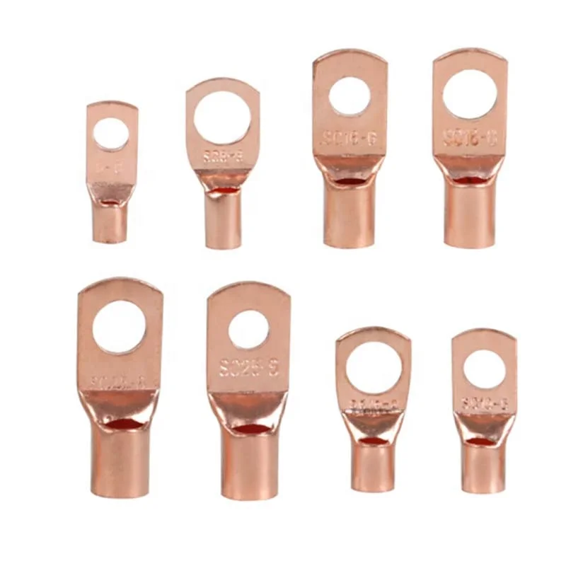 Assortment Electric Motorcycle Car Copper Ring Terminal Wire Crimp Connector Bare Cable Battery Terminals with Shrink Tube 140pc