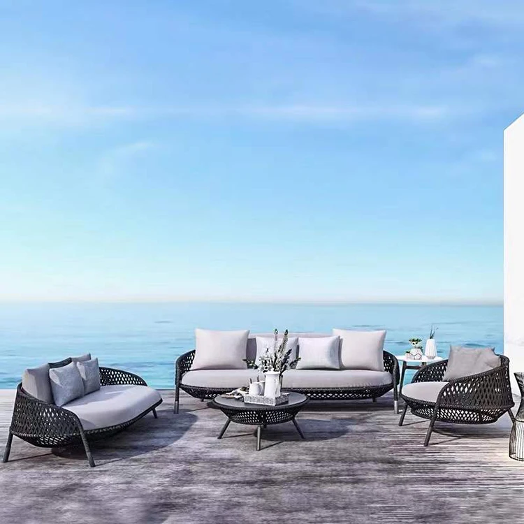 High-quality pools swimming furniture patio garden chairs courtyard leisure wicker sofa set outdoor