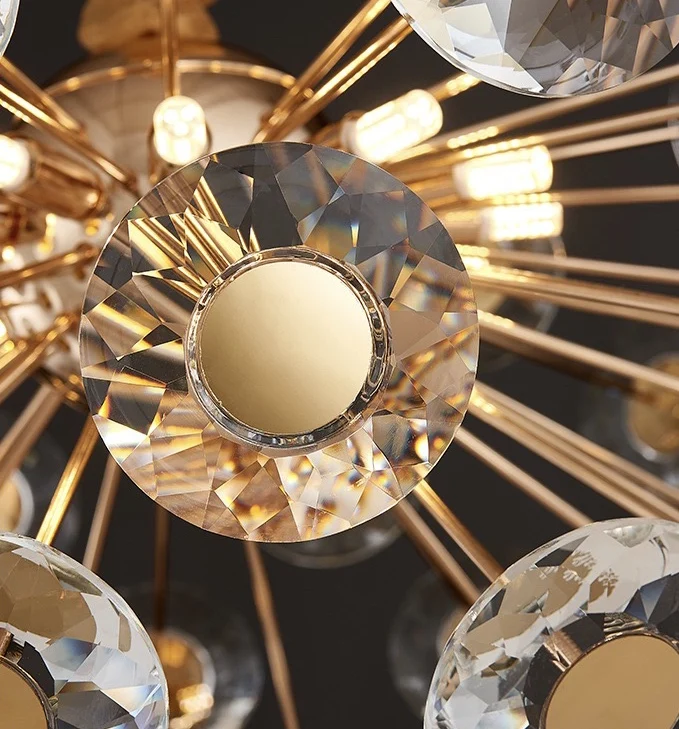 
Postmodern Designer Personality Creative Simple Light Luxury Crystal Chandelier Villa Cafe Living room Dining room Lamp 