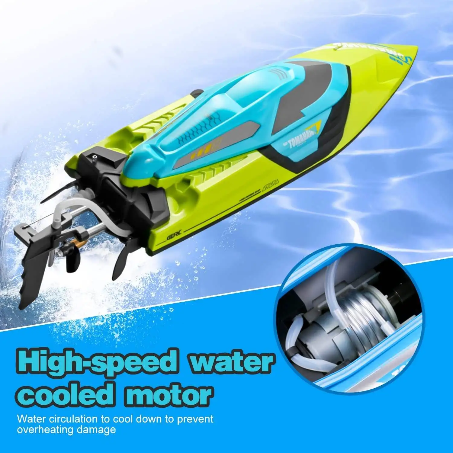 SINC071 S2 High Speed Micro RC Boat 70KM/H 200M Water Induction Radio Control Ship Steering Simulation RC Speedboat