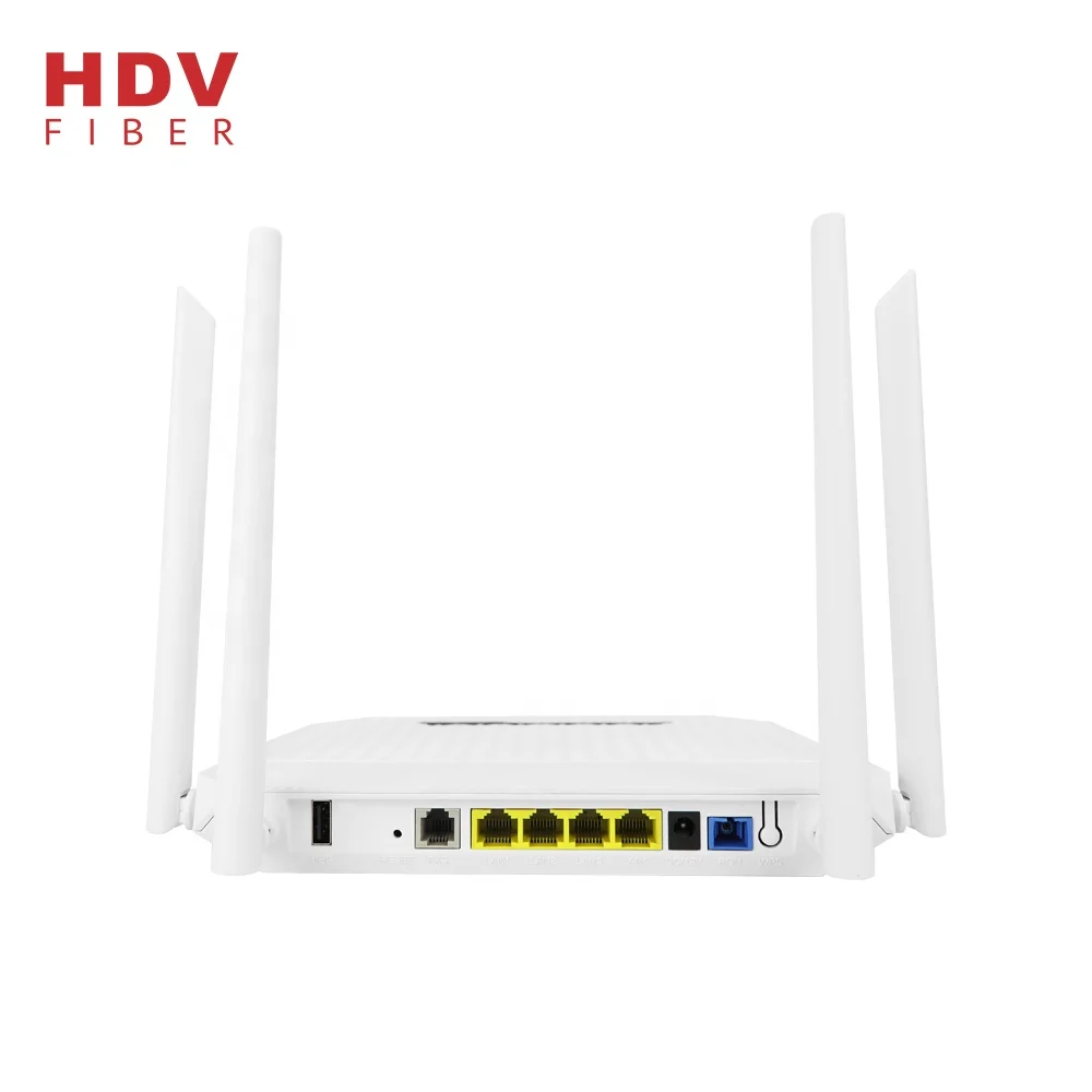 FTTH solutions Dual Band AC Wifi 4GE+4WIFI+1POTS+1USB Dual Band 2.4G&5G 4 Antennas XPON EPON GPON ONU