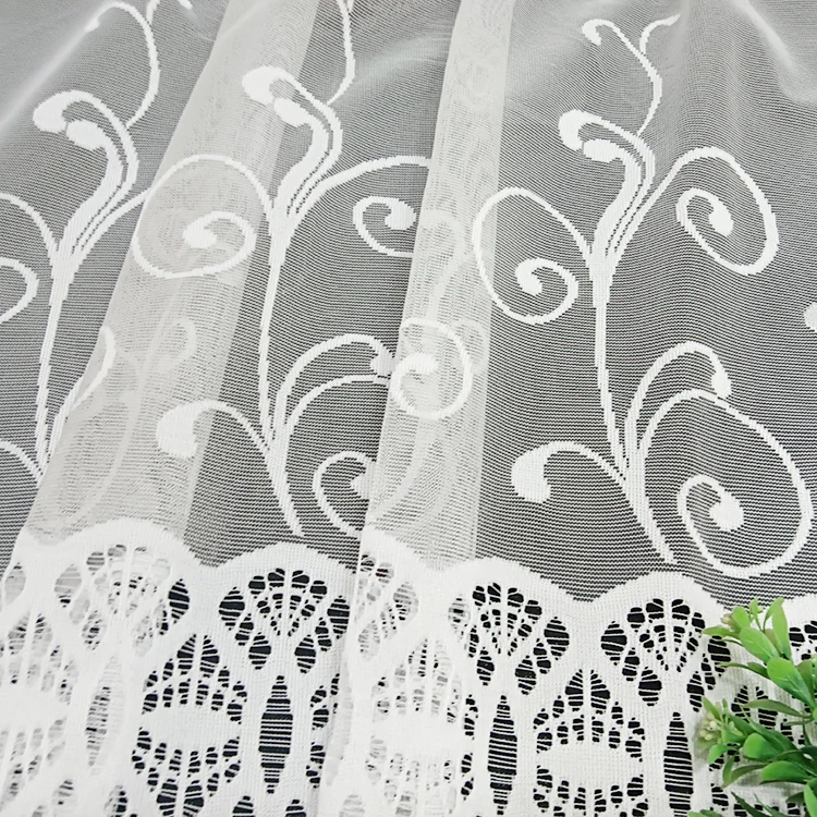 Hot Sale jacquard Window Living Room Curtain lightweight spot cheap sheer fabric