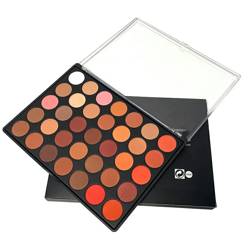 35 color smoky eye shadow warm color earth color low light matte pearl light makeup plate beauty makeup spot
