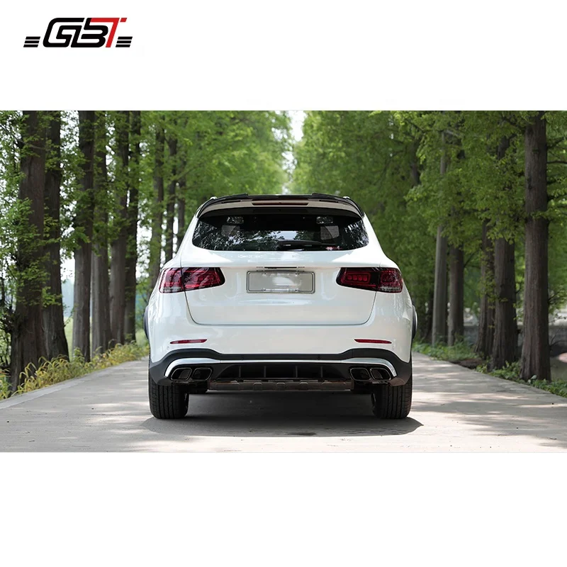 GBT New Facelift PP Car Front Bumper Support Air-Inlet Grille Fenders Exhaust Pipe Body kit For 2020-ON Mercedes-benz GLC W253