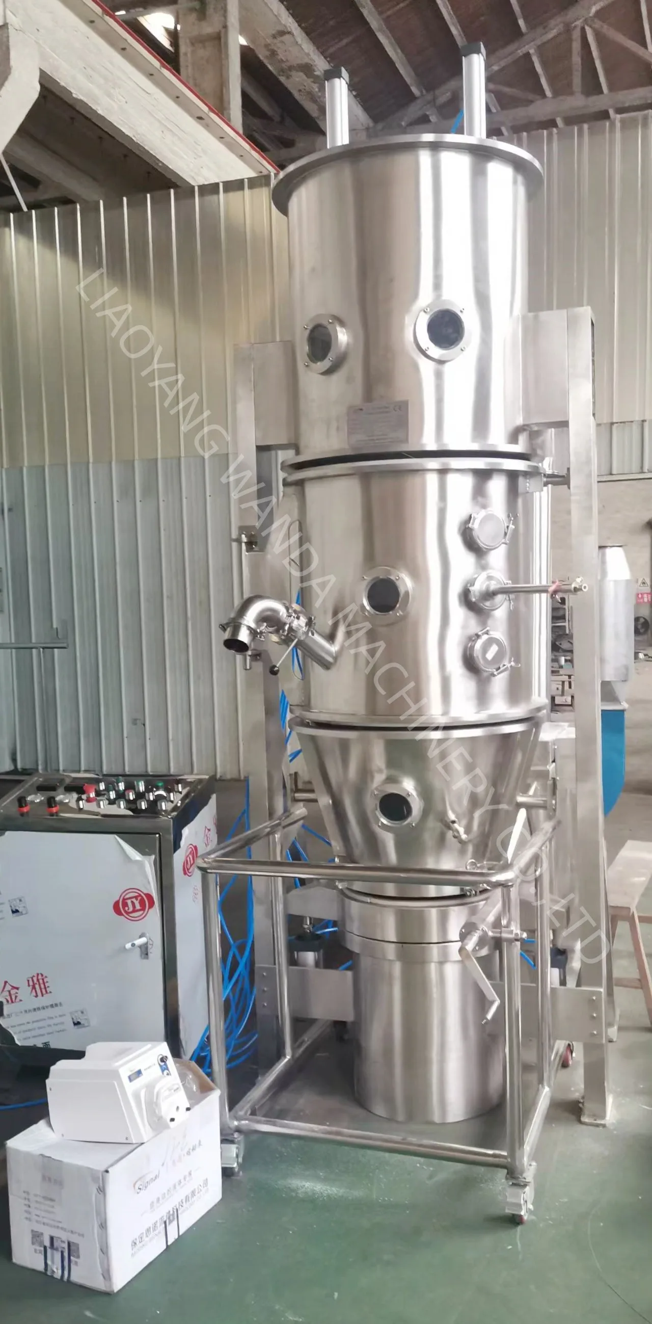 Made in China Customazible Hot Sale FL Series FLuidized Bed Dryer Granulator Granules Making Machine
