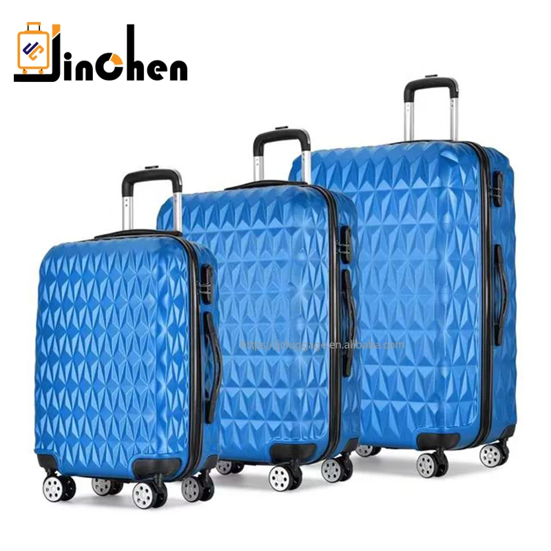 Popular Design ABS Spinner Suitcase Durable Trolley Case 3 pieces Spinner Luggage Sets For Outdoors