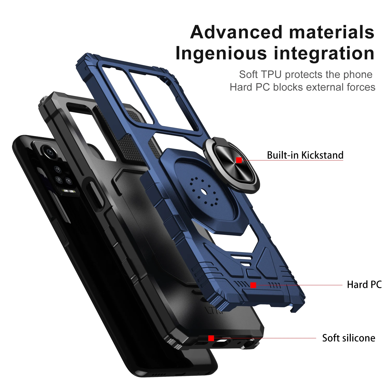 Grade Magnetic Car Mount Ring Holder case for Blu G91 Max Durable shockproof hybrid Cover