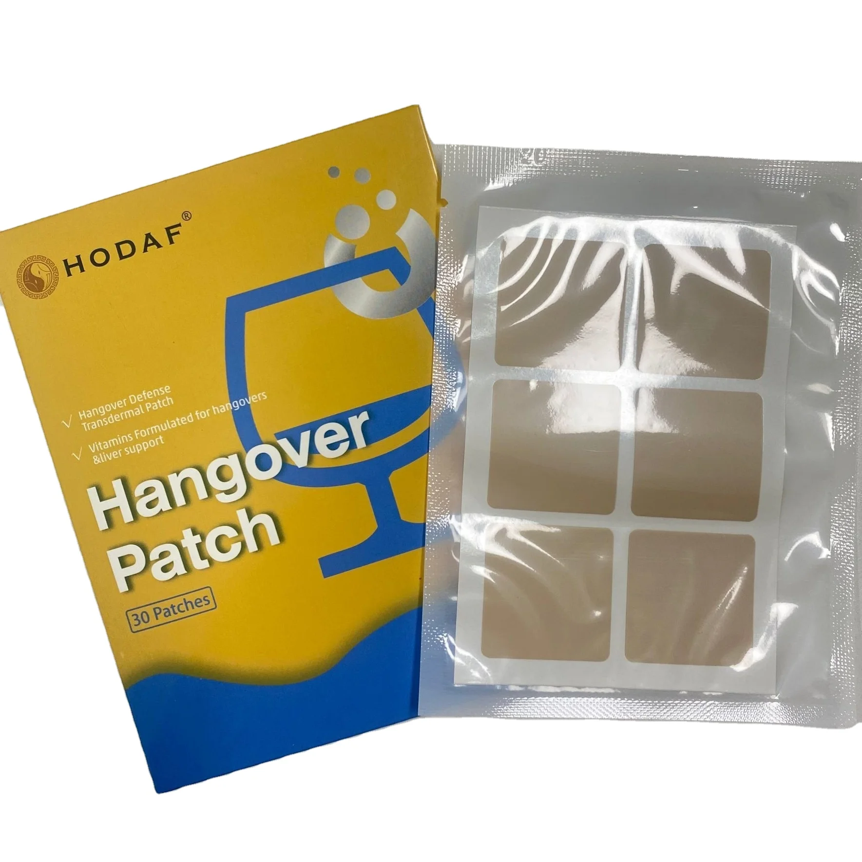 Private Labels Anti Drunk Energy Refresh Hangover Prevention Patch Help Prevent Hangovers Vitamin B12 Patches