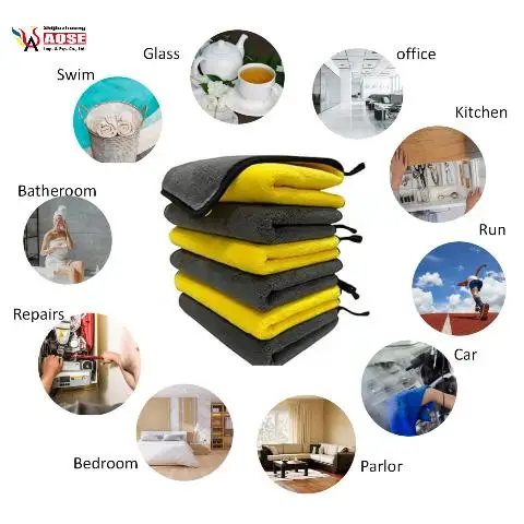 Coral Fleece Wash Microfiber Cloth Car Cleaning Microfiber Towel Car Drying Absorbent Towel