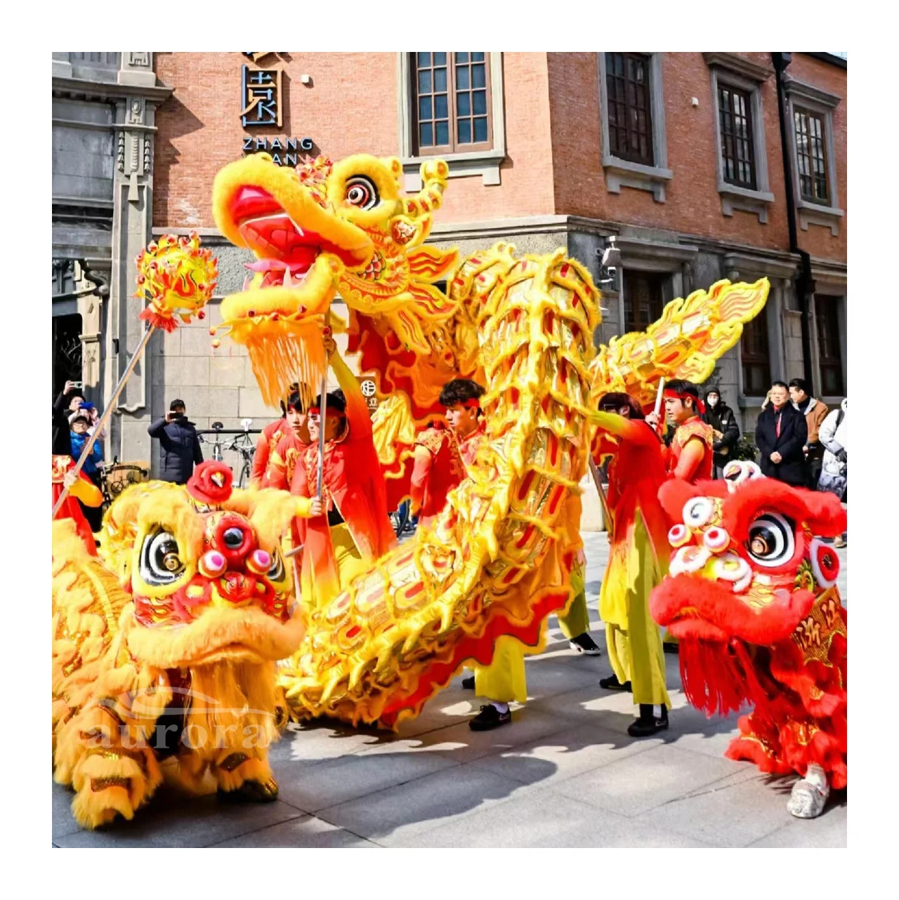 High quality mascot Christmas party Chinese dragon dance costume Chinese traditional dragon dance