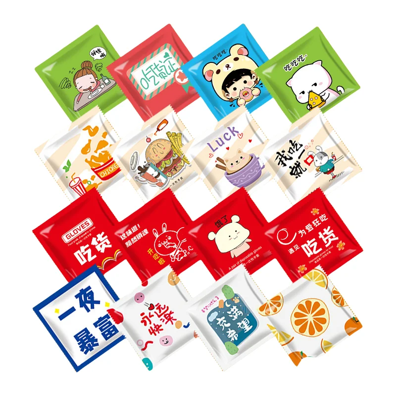 Hot Sale Creative Design Mini Packaging Individual Wrapped Hand Wet Tissue Paper for Adults Unscented Cleaning Wet Wipes