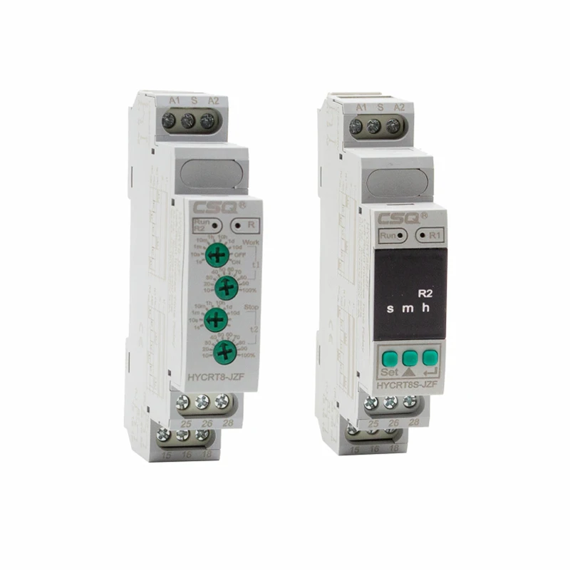 CSQ HYCRT8S-JZF Digital Type Time Relay AC/DC 24-240V 50-60Hz 0.1-99h IP20 Motor Controller Timer