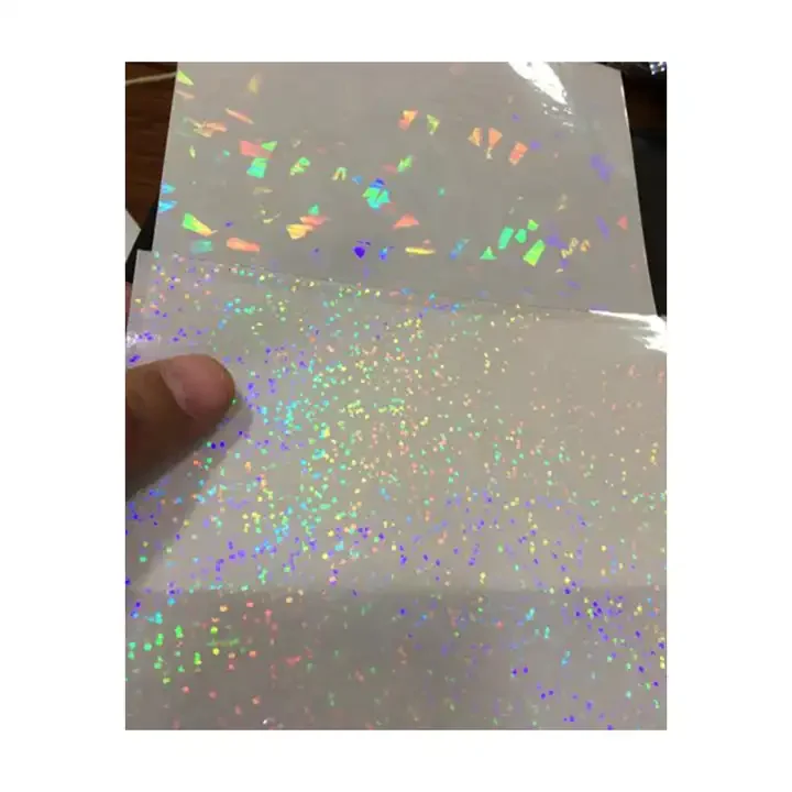 koala Holographic Sticker Paper Vinyl Self Adhesive Waterproof cold laminating film