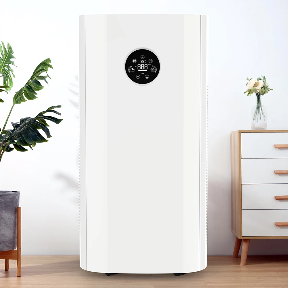 BKJ-90B Smart Portable Home Office Large Hotel Air Purifier H11 Composite HEPA Filter Low Noise with Optional Odor Sensor