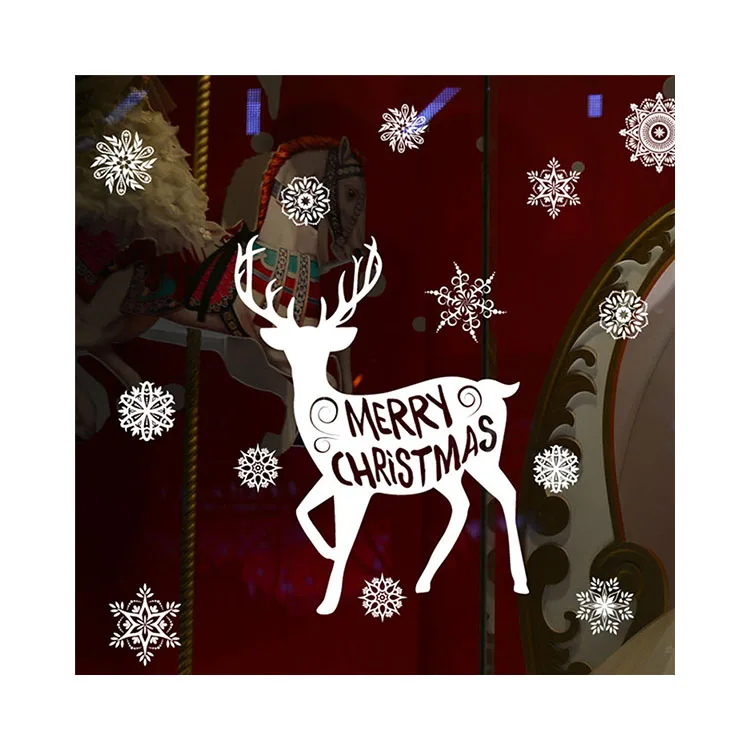 Заводская цена, новый дизайн, используемый для рождественских украшений, двухсторонние оконные наклейки