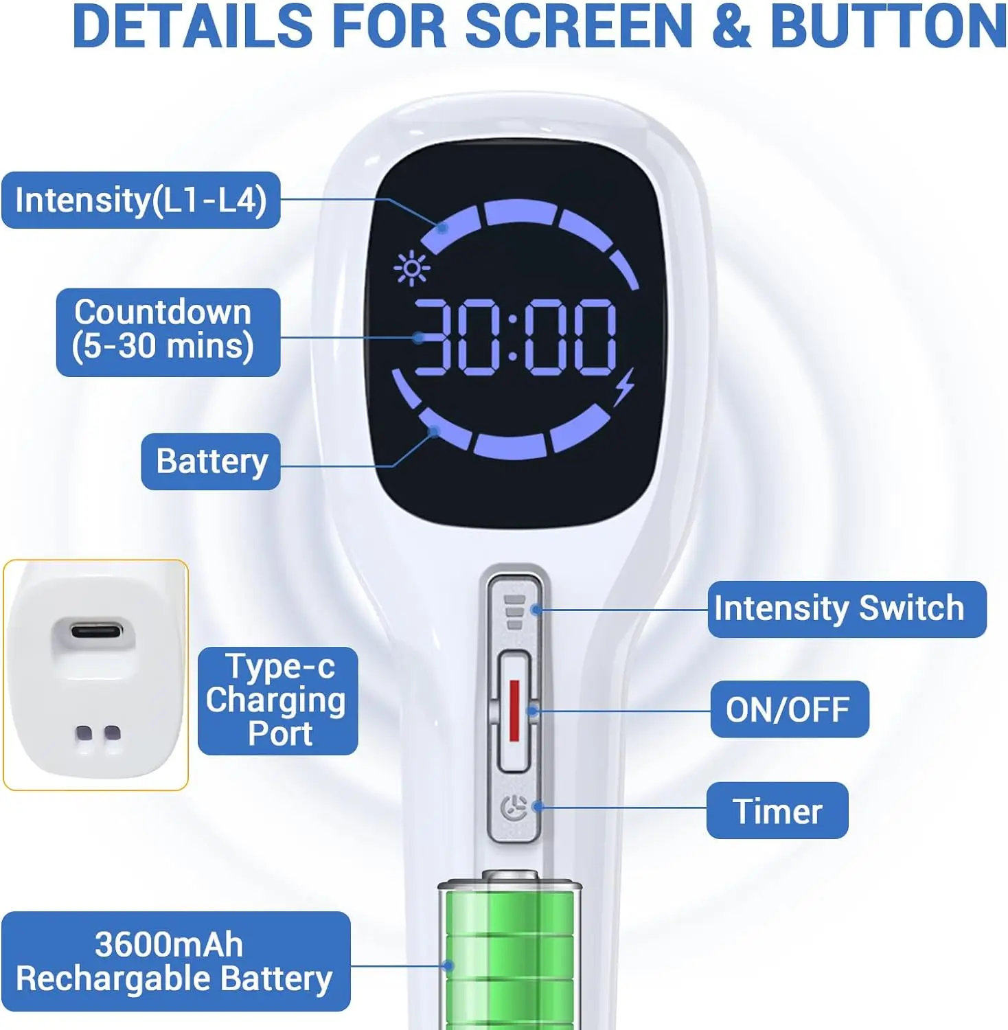 Portable Handheld Red Light Therapy Apparatus for Joint Muscle Pain Relief Cold Laser Therapy Body Rehabilitation On-the-go Use