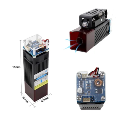 Diaotu High Power 80W laser module laser head Professional cutting module cutting 8mm plywood one pass With regulator wood tools