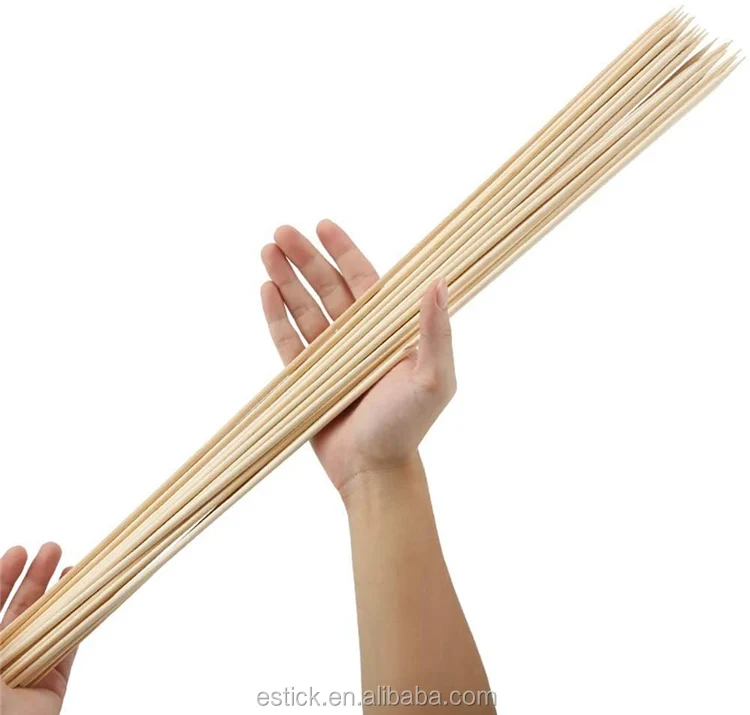 Estick Bamboo Marshmallow Sticks Roasting Sticks 36 Inch 6mm Thick Long Skewers  Roasting Sticks For Kite