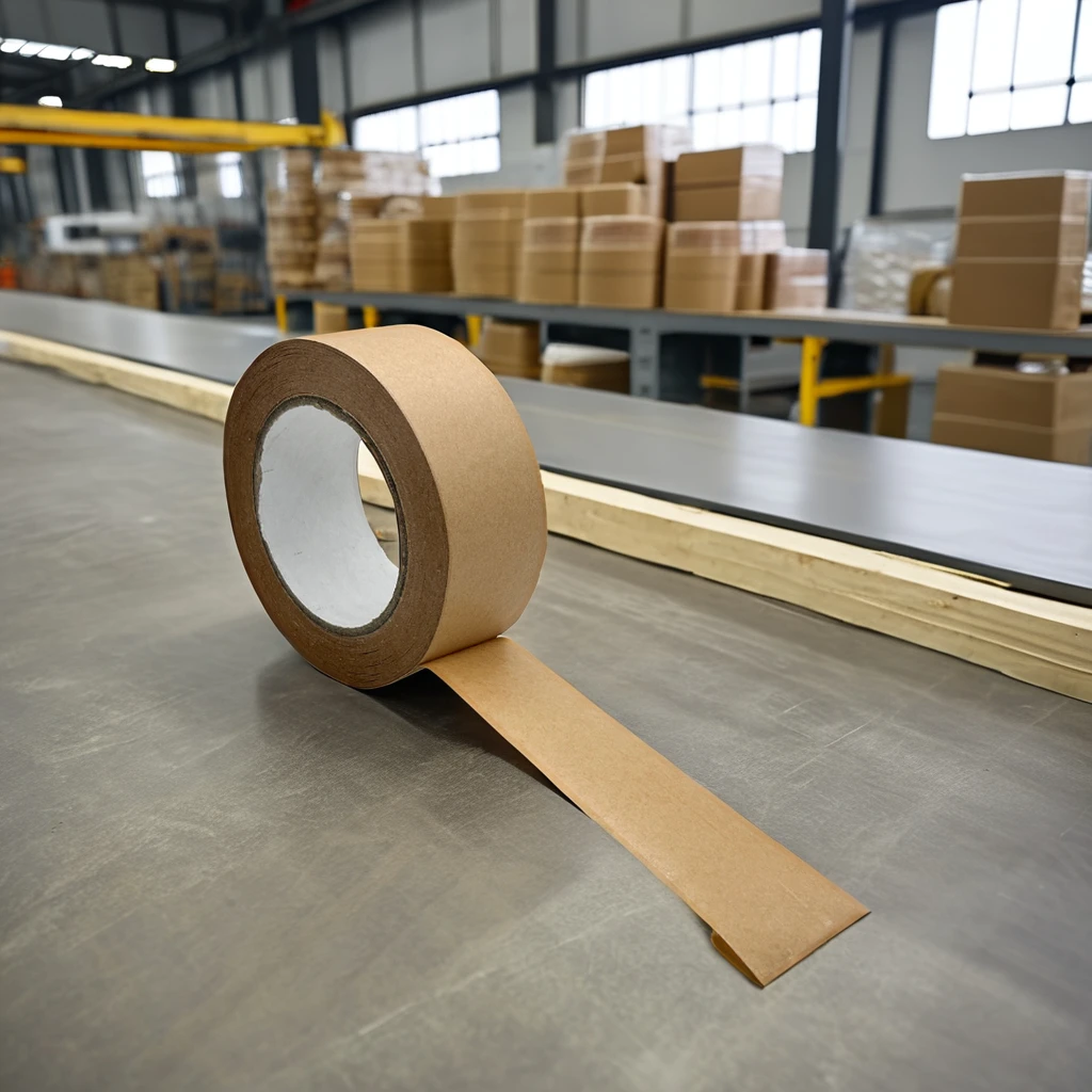 Factory Custom Logo Printed Kraft Paper Tape Natural Rubber Adhesive Tape For Packaging