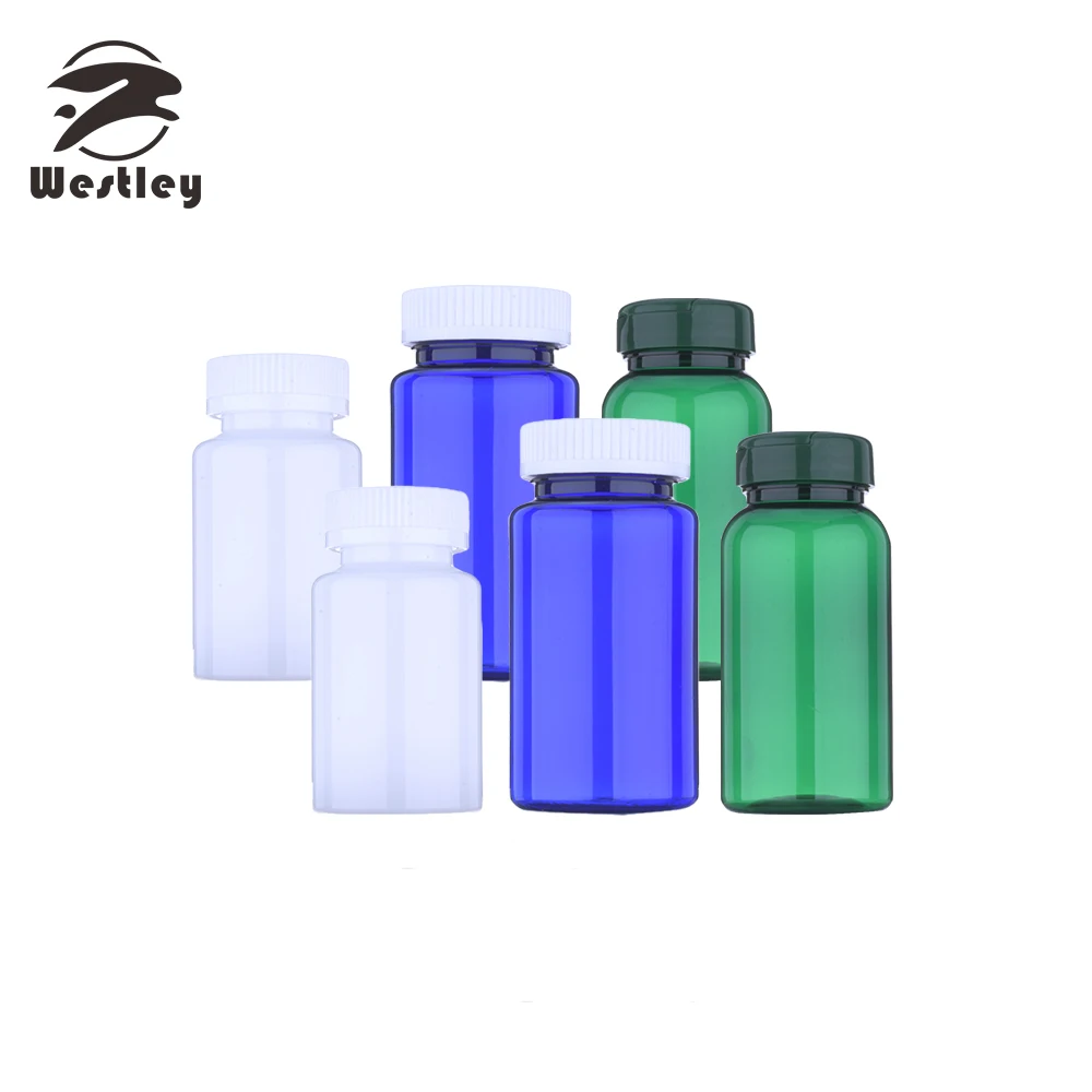 Black 120ml Pet Capsules Tablets Pills Bottle Plastic Medicine Bottle With Screw Cap