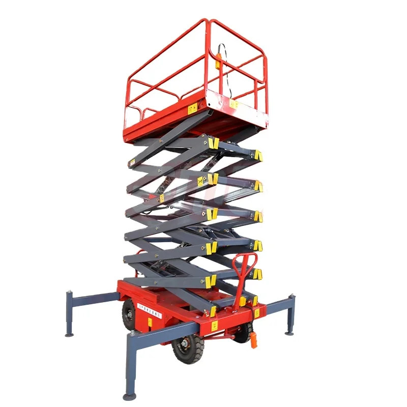 6-18 m aerial work platform mobile hydraulic electric scissor lift electric movable scissors lift platform