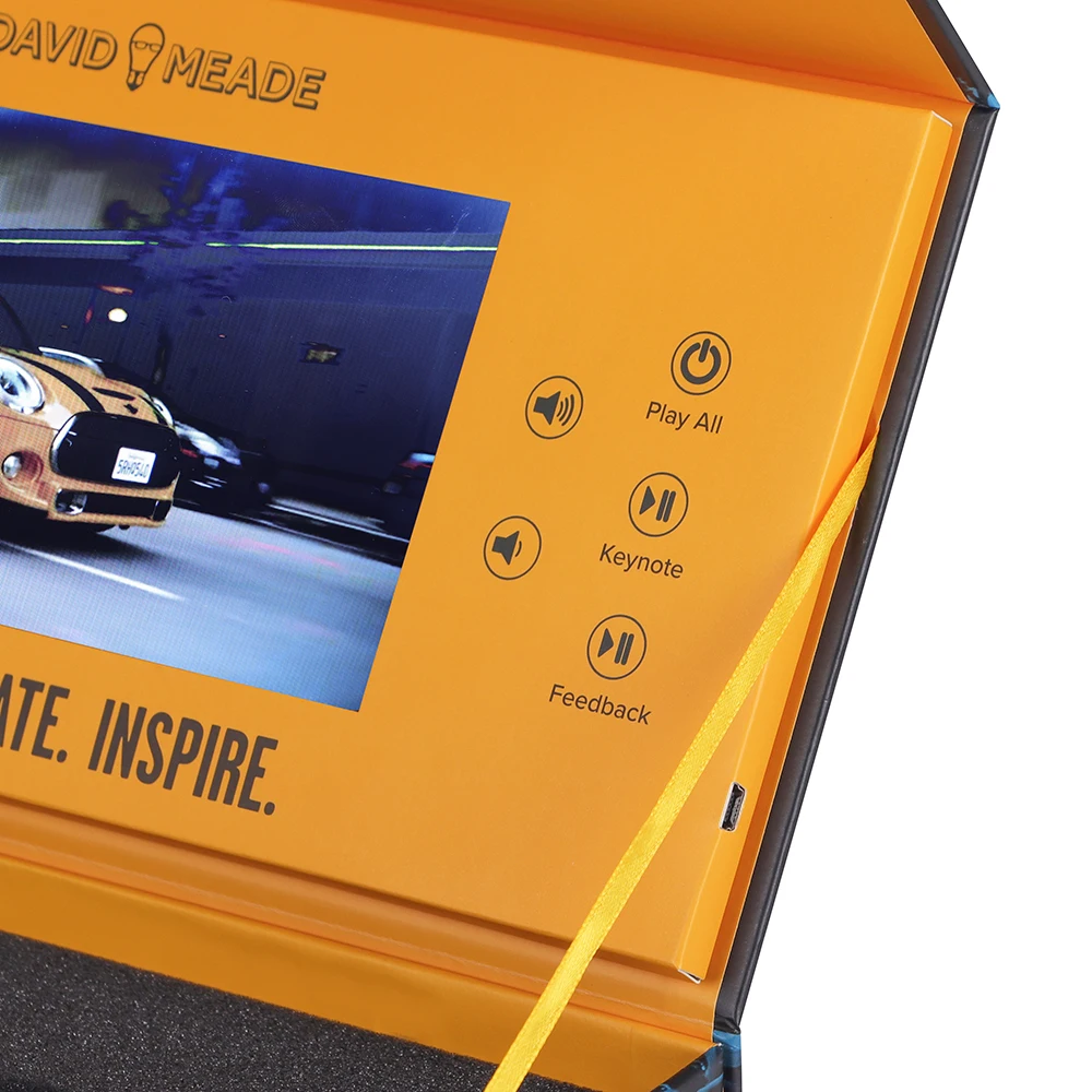 
memory lcd video brochure gift box 