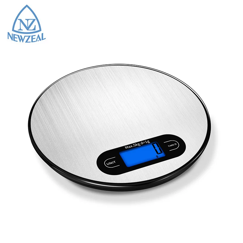 Многофункциональные цифровые тонкие кухонные весы из нержавеющей стали на 5 кг