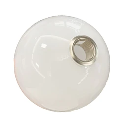 Hand Blown Screw Frosted Opal White Glass Globe Lamp Shade with G9 Aluminum Thread