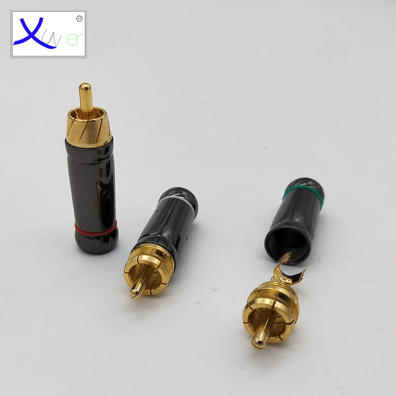 Audio Video Accessories Gold Plated RCA Plug Male RCA Connector