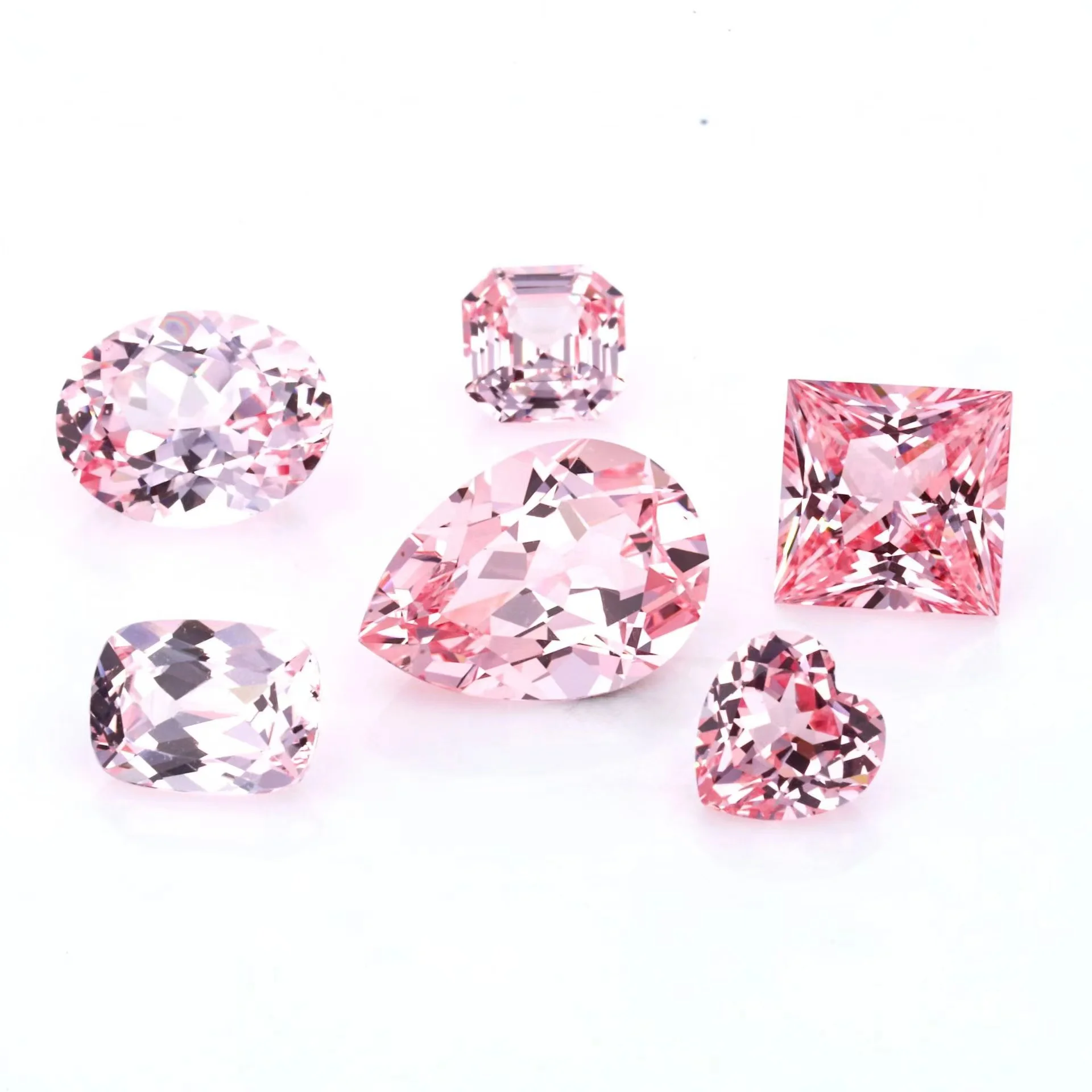 Wholesale Oval Cut Lab Grown Morganite Pink Sapphire Loose Gemstone Oval Shape for Custom Ring/Pendant