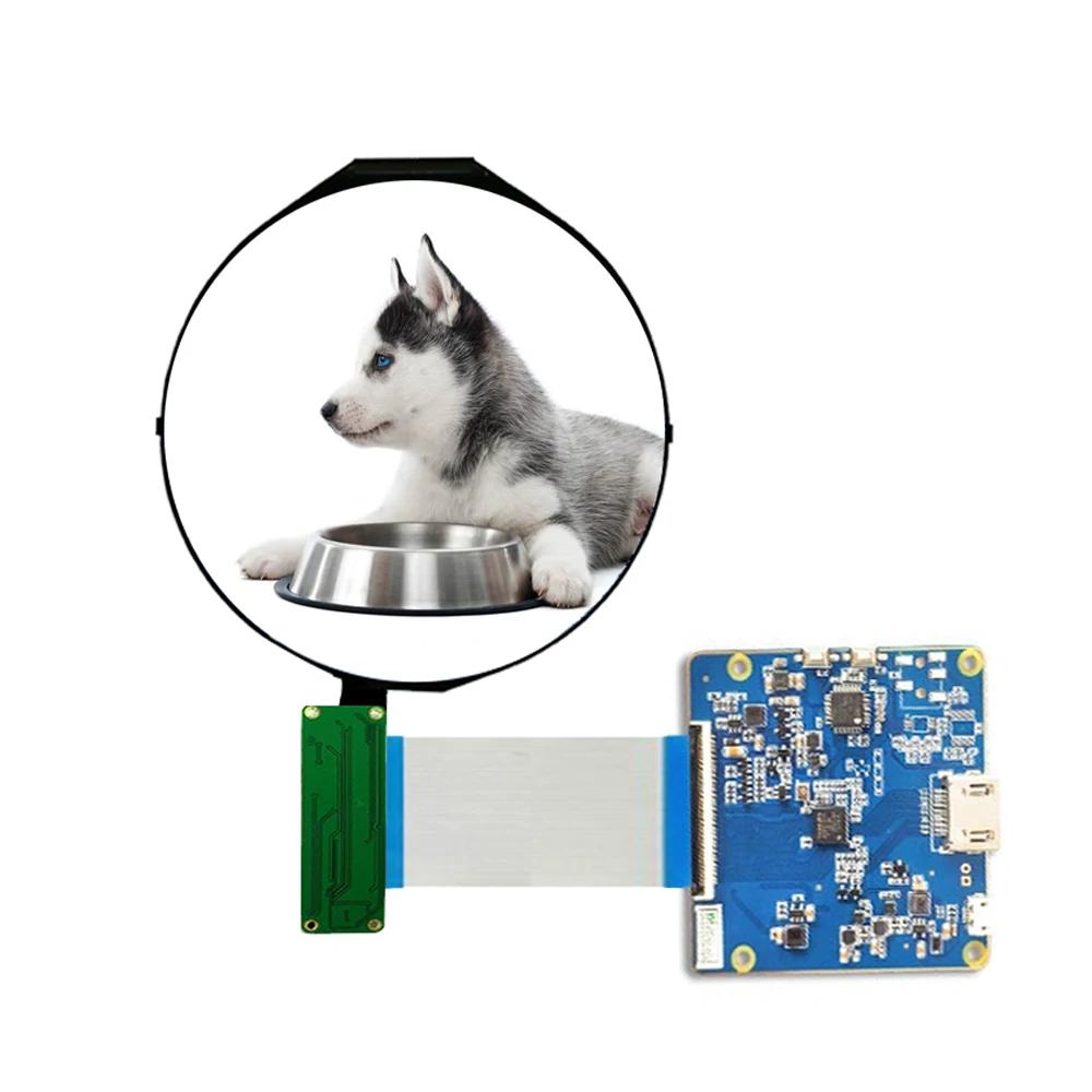 Mipi Dsi Interface Lcd Display Module Driver Controller Board Round Screen Circle 1080p 5 Inch 127.008 (H) * 127.008 (V) Mm 1PCS