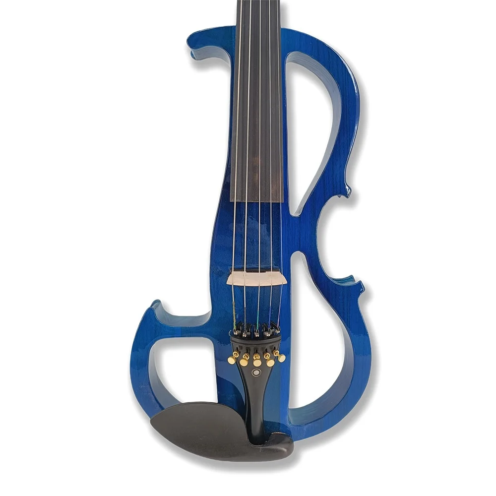 16-дюймовая однотонная деревянная пятиструнная полукаркасная электрическая акустическая скрипка ручной работы для начинающих-электрический инструмент практики