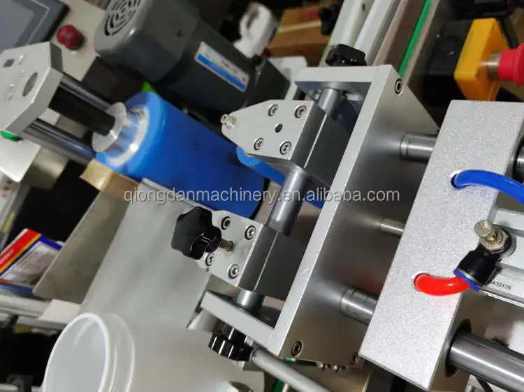 Automatic flat round Square Plastic Glass bottles adhesive sticker double side labeling machine price on sale packing line
