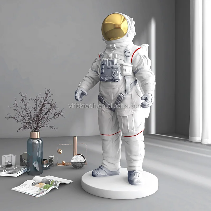 Popular Modern Design Outdoor Decorion Life Size Fiberglass Astronaut Statue in Spacesuit