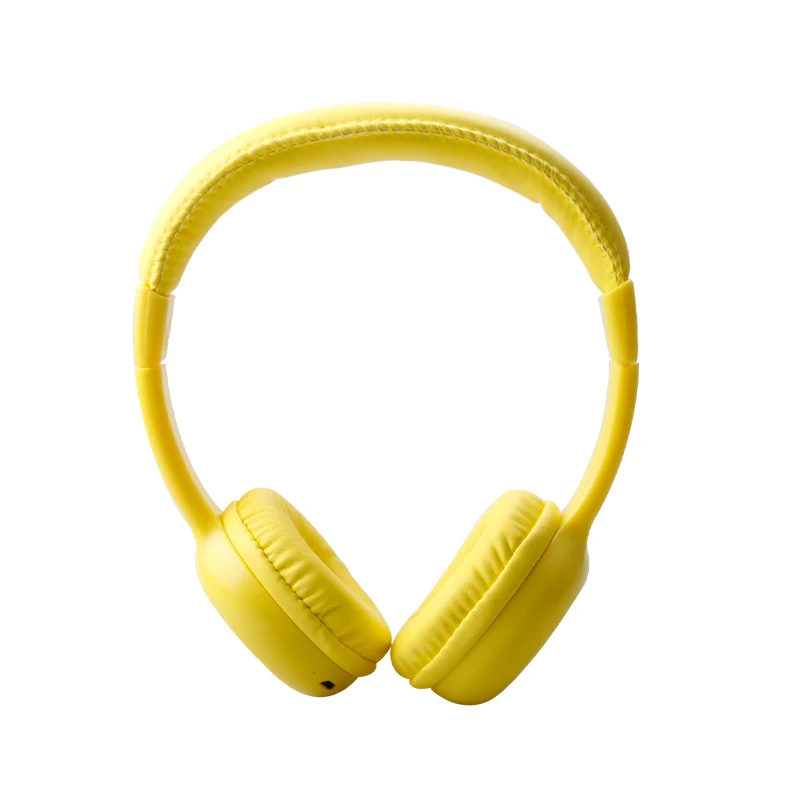 85dB custom branded headphones 2 in 1 wired and wireless kids headsets on-ear headphones 300mAh battery PU leather Ear Cushion