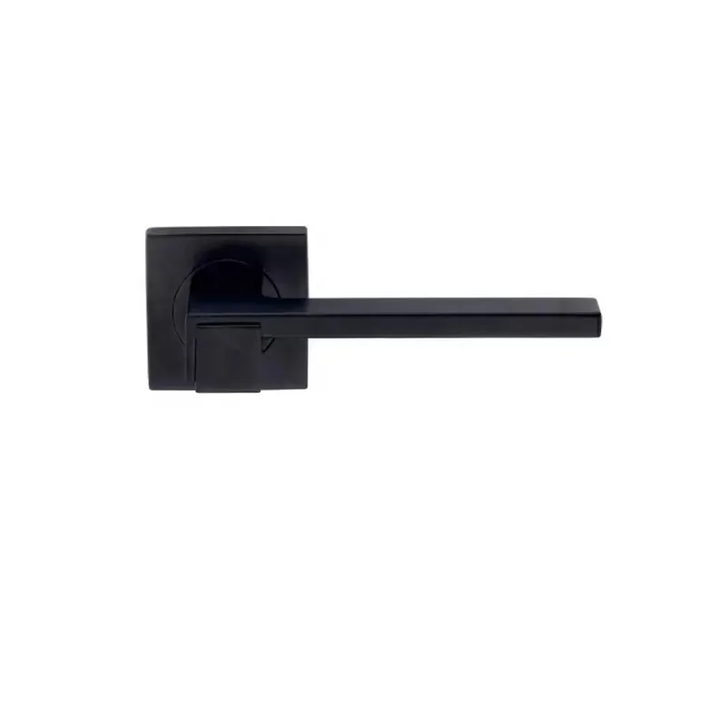 Black Color Modern Design Apartment Lock Door Mortise Lever Handle Lock Black Door Handles With Lock