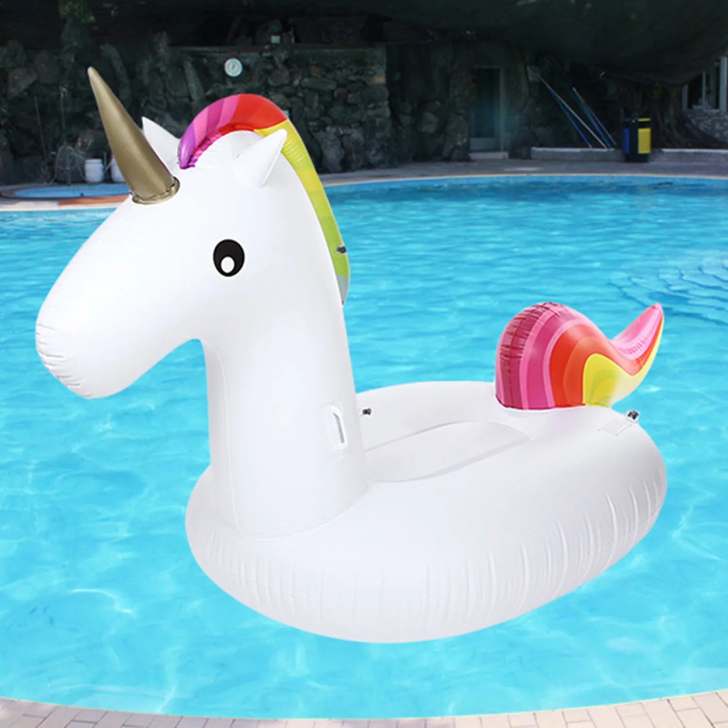Custom Inflatable Water Float Rider Big Unicorn Pool Float Inflatable Floating Water  Unicorn Toys