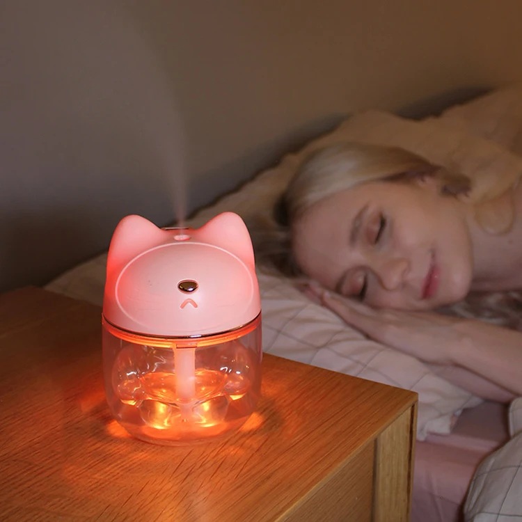 Домашний портативный ультразвуковой очиститель воздуха в виде кошачьей лапы, 150 мл