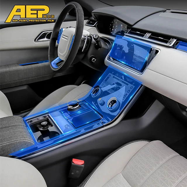 AEP прозрачная ТПУ Автомобильная внутренняя центральная консоль защитная пленка против царапин пленка для Land Rover Velar/Discovery 4 5