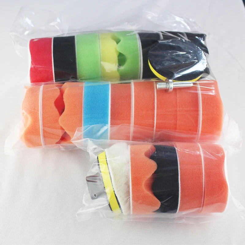 14pcs 3' Polishing Kit Foam Drill Polishing Buffing Pads Cone Sponge Set for Car Body Wheels