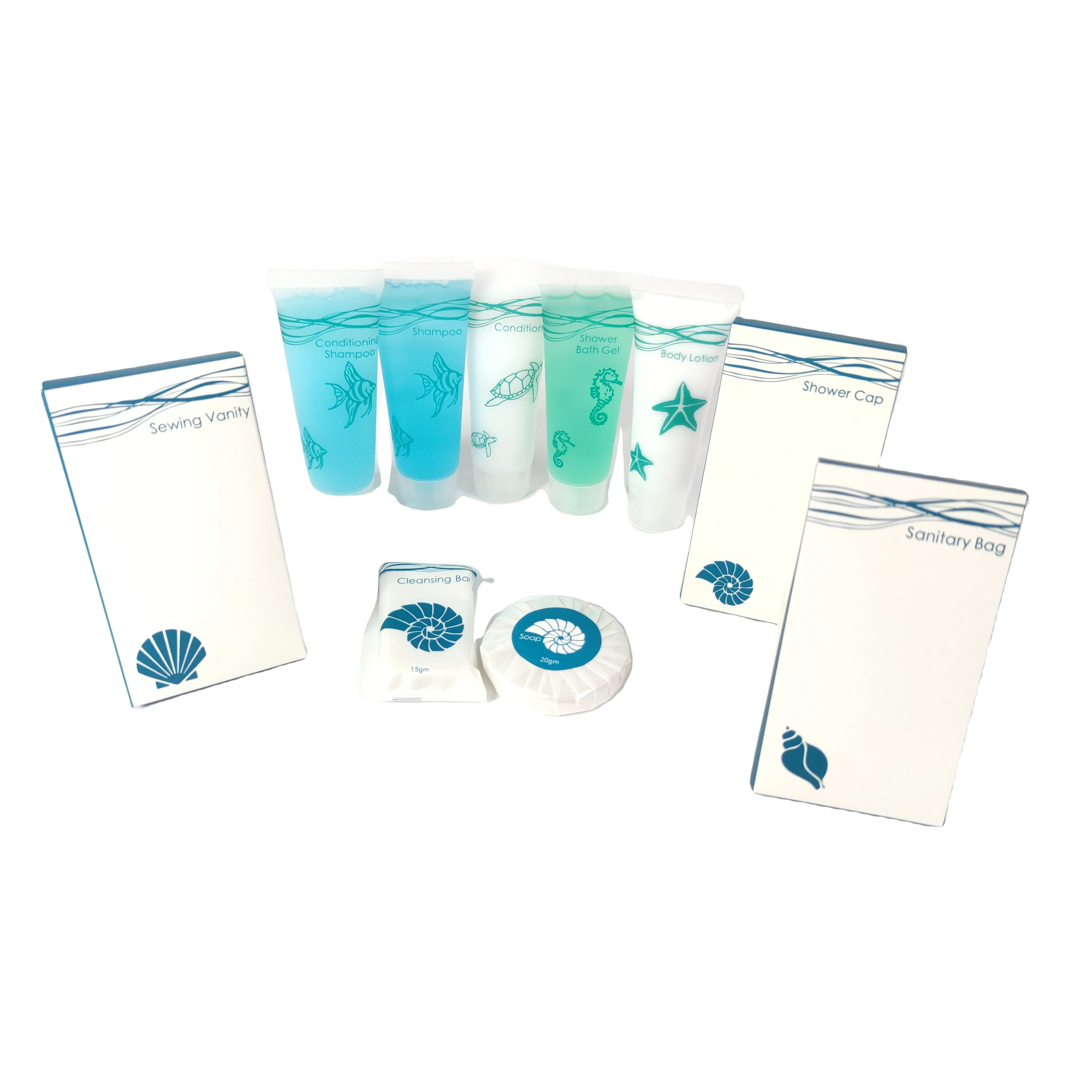 Wholesale hotel bathroom set amenities disposable hotel toiletry set slippers shampoo soap hotel