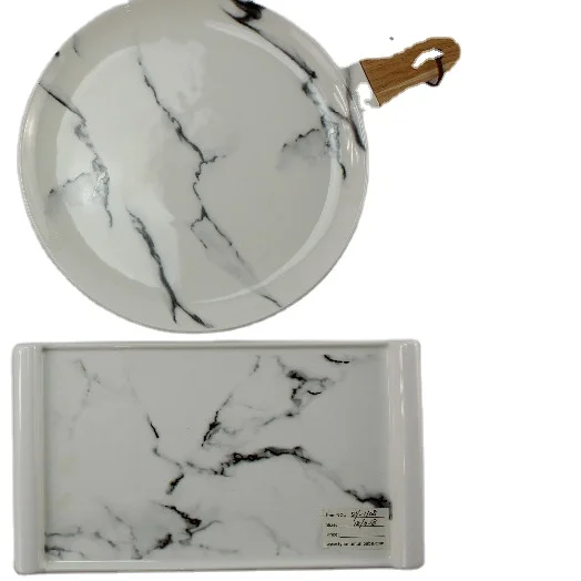 Лучший китайский золотой керамический Овальный сервировочный поднос, мраморный поднос для пирожных