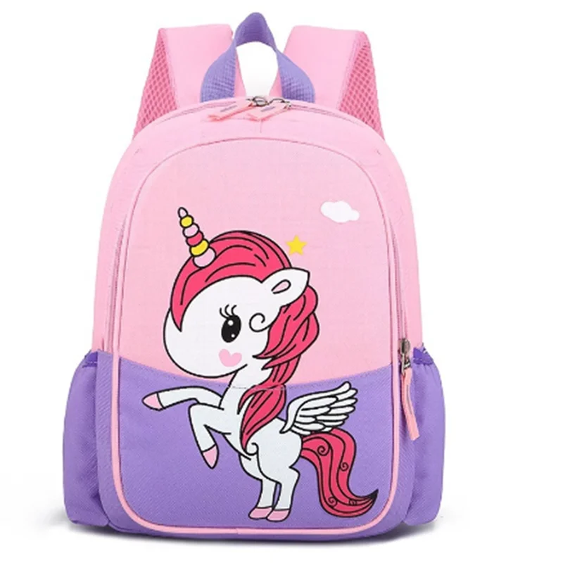 New custom animal high stretch polyester cloth kids cheap school bag kindergarten student backpack